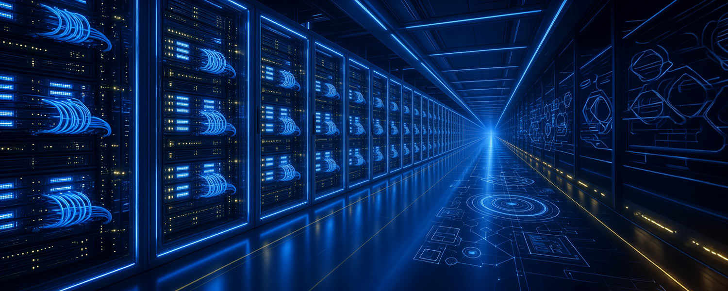 Serveurs d'hébergement dans un data center